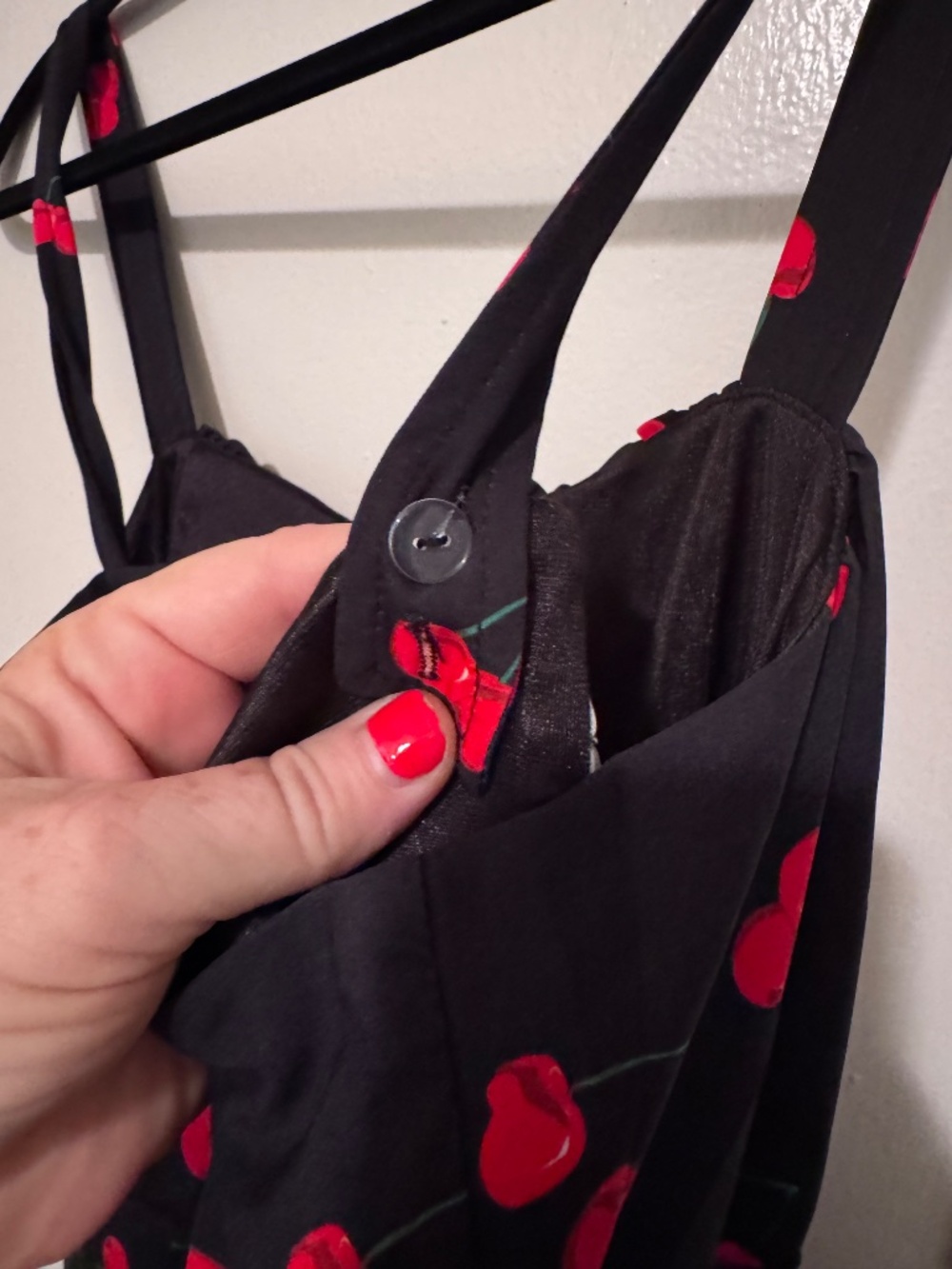 Belle Poque – Black A-Line Dress w/Red Cherries, NWT (Size 2X) - Picture 6 of 7
